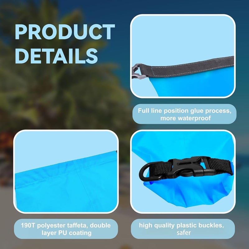 ILZAR Store 6PCS Dry Bags Waterproof, Lightweight Dry Bags for Kayaking Waterproof，Outdoor Waterproof Bag for Kayaking Hiking Boating Camping - Image 4